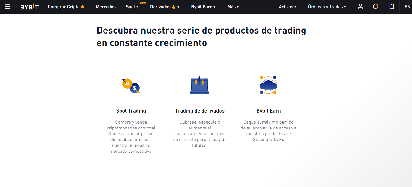 Productos comerciales de Bybit Productos comerciales de Bybit