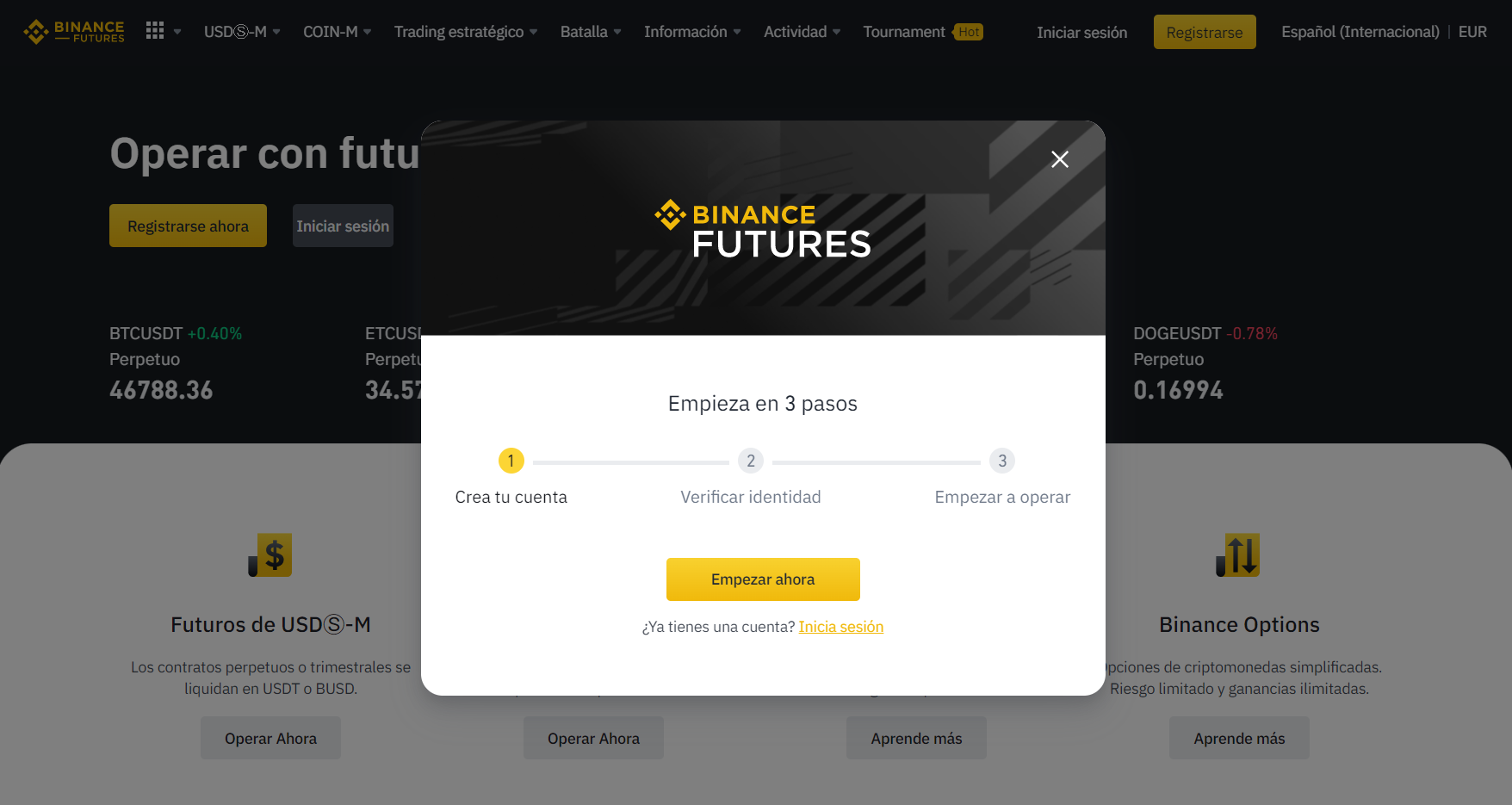 Crea una cuenta Crea una cuenta