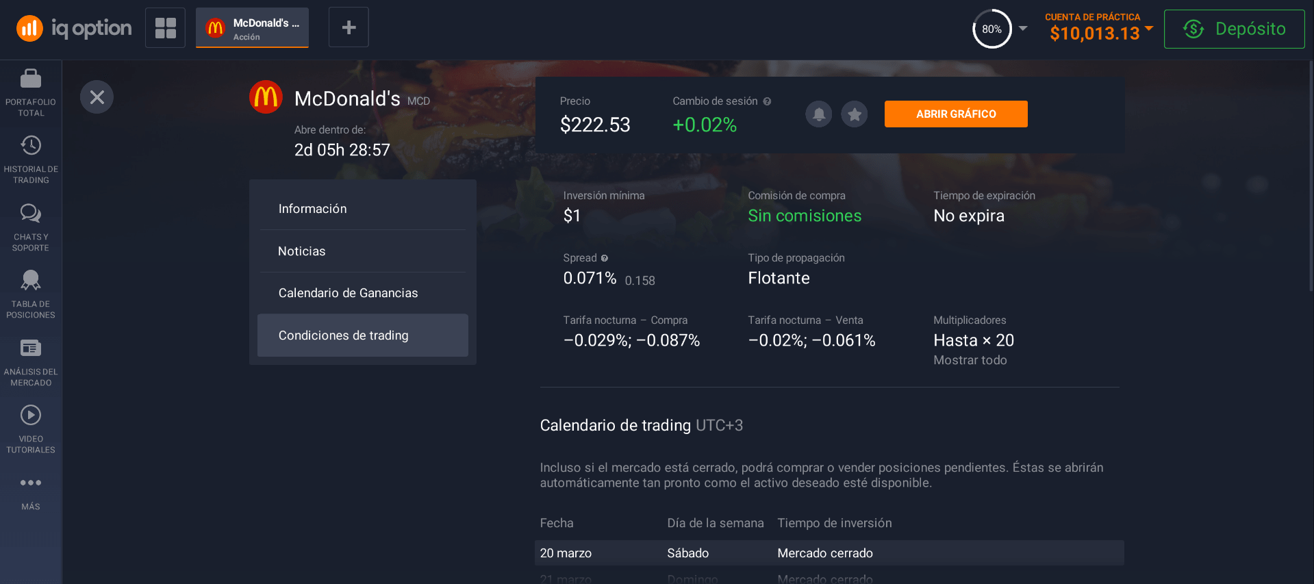 Condiciones comerciales